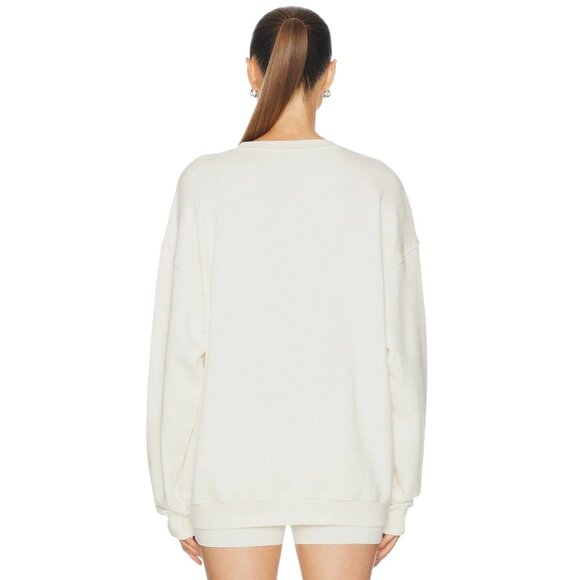 Eterne Oversized Crewneck Sweatshirt in Cream Large New Womens Pullover - Picture 2 of 16